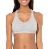 imageFruit of the Loom Womens Adjustable Shirred Front Racerback Sports Bra Multi Pack OptionsWhiteHeather GreyBlack Hue