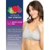 imageFruit of the Loom Womens MultiPack Front Closure Cotton BraBlue Gem HeatherWhiteGrey 3pack