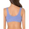 imageFruit of the Loom Womens MultiPack Front Closure Cotton BraBlue Gem HeatherWhiteGrey 3pack