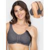 imageFruit of the Loom Womens MultiPack Front Closure Cotton BraBlushing RoseCharcoalWhite 3pack