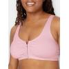 imageFruit of the Loom Womens MultiPack Front Closure Cotton BraBlushing RoseCharcoalWhite 3pack
