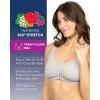 imageFruit of the Loom Womens MultiPack Front Closure Cotton BraDancing RosebudsLilasGrey