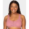 imageFruit of the Loom Womens MultiPack Front Closure Cotton BraDancing RosebudsLilasGrey