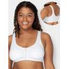 imageFruit of the Loom Womens MultiPack Front Closure Cotton BraWhiteBlushing Rose 2pack