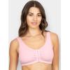 imageFruit of the Loom Womens MultiPack Front Closure Cotton BraWhiteBlushing Rose 2pack
