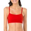 imageFruit of the Loom Womens MultiPack Spaghetti Strap Cotton Sports BraBlack HueBlack HueWhiteWhiteRed HotRed Hot