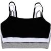 imageFruit of the Loom Womens MultiPack Spaghetti Strap Cotton Sports BraBlackWhiteHeather Grey