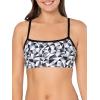 imageFruit of the Loom Womens MultiPack Spaghetti Strap Cotton Sports BraKaleidescopeCharcoalPunchy Peach