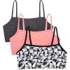 imageFruit of the Loom Womens MultiPack Spaghetti Strap Cotton Sports BraKaleidescopeCharcoalPunchy Peach