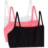 imageFruit of the Loom Womens MultiPack Spaghetti Strap Cotton Sports BraPin DotPopsicle PinkWhite
