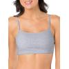 imageFruit of the Loom Womens MultiPack Spaghetti Strap Cotton Sports BraRed HotWhiteGrey Heather