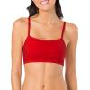 imageFruit of the Loom Womens MultiPack Spaghetti Strap Cotton Sports BraRed HotWhiteGrey Heather