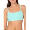 imageFruit of the Loom Womens MultiPack Spaghetti Strap Cotton Sports BraSkinny StripeBlackMint Chip