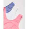 imageFruit of the Loom Womens MultiPack Tank Top Style Sports BraHeather BluePopsicle PinkWhite