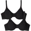 imageFruit of The Loom Womens MultiPack Unlined Underwire Cotton BraBlack HueBlack Hue