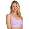 imageFruit of the Loom Womens 2Pack Stretch Wireless Bra wBuilt in PadsBlack HueLilac Whisper