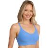 imageFruit of the Loom Womens 2Pack Stretch Wireless Bra wBuilt in PadsCornflower BlueBlack Hue