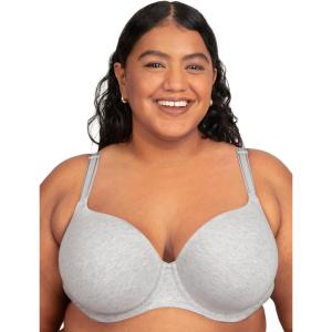 imageFruit of the Loom Womens Fit for Me Collection Plus Size Cotton TShirt BraComfort ampamp Style for Every BodyHeather Grey