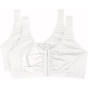 imageFruit of the Loom Womens MultiPack Front Closure Cotton BraWhiteWhite 2pack