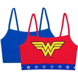 imageFruit of the Loom Womens MultiPack Spaghetti Strap Cotton Sports BraCrantasticCrazy Cobalt  Wonder Woman