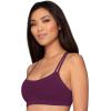 imageFruit of the Loom Womens MultiPack Spaghetti Strap Cotton Sports BraPurple VelvetHeather GreyLilac