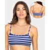imageFruit of the Loom Womens MultiPack Spaghetti Strap Cotton Sports BraRugby StripeSkipper BlueHeather Grey