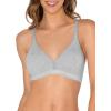 imageFruit of the Loom womens Wirefree Cotton BraletteHeather GreyWhite