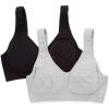 imageFruit of the Loom Womens 2Pack Wireless Seamless BraBlack HueGrey Heather