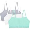 imageFruit of the Loom Womens MultiPack Spaghetti Strap Cotton Sports BraMint ChipWhiteGrey Heather
