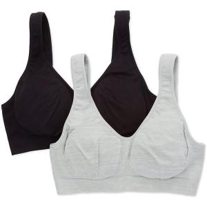 imageFruit of the Loom Womens 2Pack Wireless Seamless BraBlack HueGrey Heather