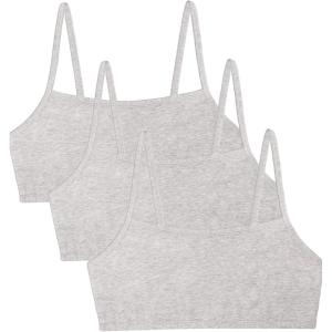 imageFruit of the Loom Womens MultiPack Spaghetti Strap Cotton Sports BraGreyGreyGrey