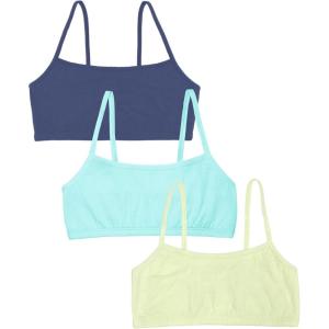 imageFruit of the Loom Womens MultiPack Spaghetti Strap Cotton Sports BraLentilAruba BlueDutch Blue