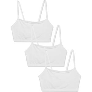 imageFruit of the Loom Womens MultiPack Spaghetti Strap Cotton Sports BraWhiteWhiteWhite