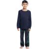 imageFruit of the Loom Kids Matching Holiday Family Sleep Pajama Set for Women Men and KidsNavyGreen Plaid