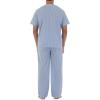 imageFruit of the Loom Mens Broadcloth Short Sleeve Top and Long Pants Pajama SetBlue Stripe