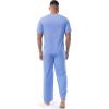 imageFruit of the Loom Mens Broadcloth Short Sleeve Top and Long Pants Pajama SetFrench Blue