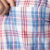 imageFruit of the Loom Mens Broadcloth Short Sleeve Top and Long Pants Pajama SetIvoryBlueRed Plaid