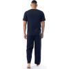 imageFruit of the Loom Mens Broadcloth Short Sleeve Top and Long Pants Pajama SetNavy Blue