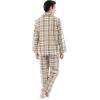 imageFruit of the Loom Mens Flannel Pajama Sleep SetBeigeKhaki Plaid