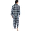 imageFruit of the Loom Mens Flannel Pajama Sleep SetNavyGreen Plaid