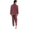 imageFruit of the Loom Mens Flannel Pajama Sleep SetRed Plaid