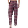 imageFruit of the Loom Mens Soft Flannel Pajama Lounge Sleep PantDark Red Plaid