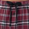 imageFruit of the Loom Mens Soft Flannel Pajama Lounge Sleep PantDark Red Plaid
