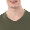 imageFruit of the Loom mens 360 Stretch Short Sleeve Vneck Top and Pant Sleep Pajama SetDusty Olive