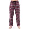 imageFruit of the Loom Mens Soft Flannel Pajama Lounge Sleep PantDark Red Plaid