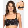 imageFruit of The Loom Womens Spaghetti Strap Cotton Pullover Sports Bra Value PackDancing RosebudsLilasWhiteCharcoal