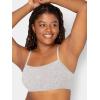 imageFruit of The Loom Womens Spaghetti Strap Cotton Pullover Sports Bra Value PackSandWhiteBlackHeather Grey