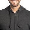imageFruit of the Loom Eversoft Fleece Full Zip Hoodie SweatshirtBlack Heather Full Zip