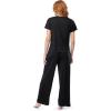imageFruit of the Loom Womens Drop Shoulder Tee and Convertible Waist Sleep SetBlack