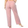 imageFruit of the Loom Womens Fleece Sleep Pajama Pant 2 PackHeather PinkBuffalo Check